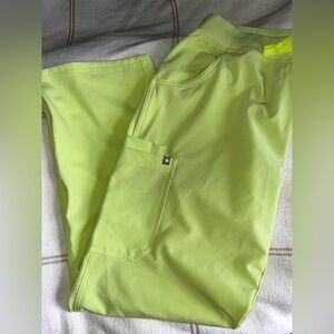 XL Figs Lime Green Technical Scrub scrubs pants bottoms